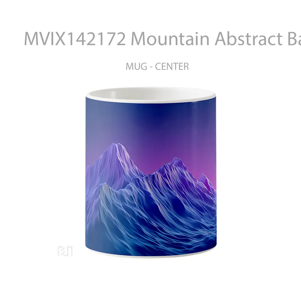 Mug Mountain Abstract Background Digital Art Gelas Pemandangan Alam