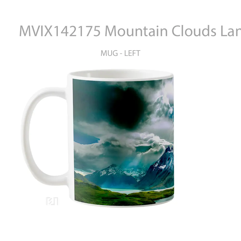 Mug Mountain Clouds Landscape Scenery Gelas Pemandangan Alam - All-side / Desain