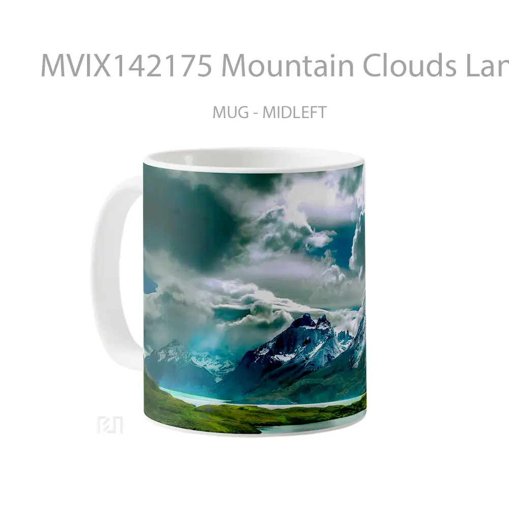 Mug Mountain Clouds Landscape Scenery Gelas Pemandangan Alam - All-side / Desain