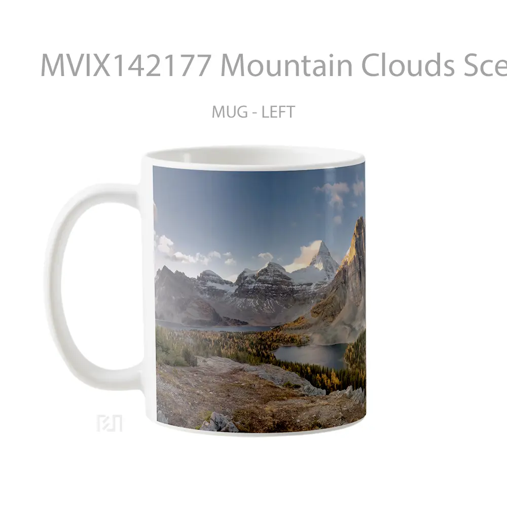 Mug Mountain Clouds Scenery Landscape Gelas Pemandangan Alam - All-side / Desain