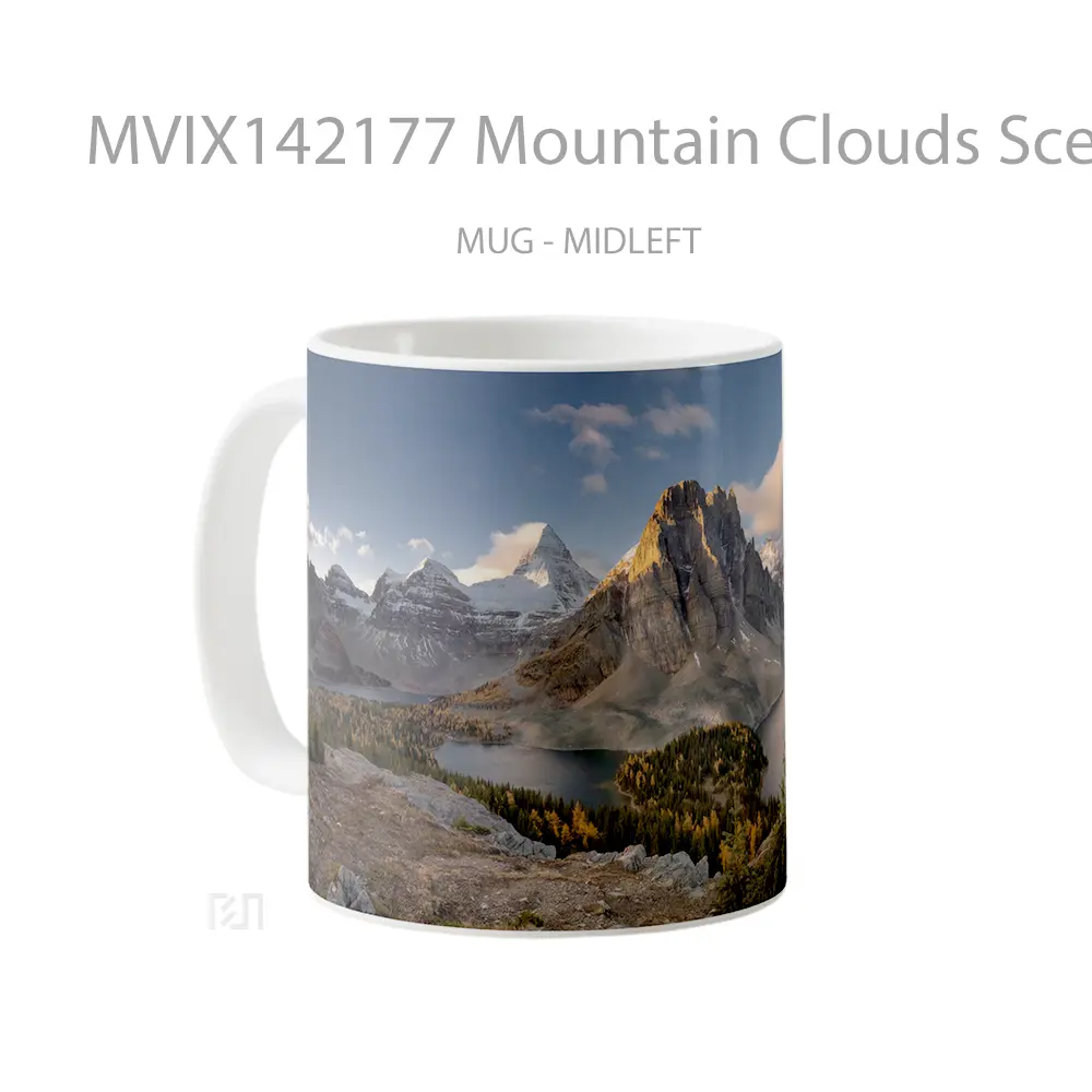 Mug Mountain Clouds Scenery Landscape Gelas Pemandangan Alam - All-side / Desain