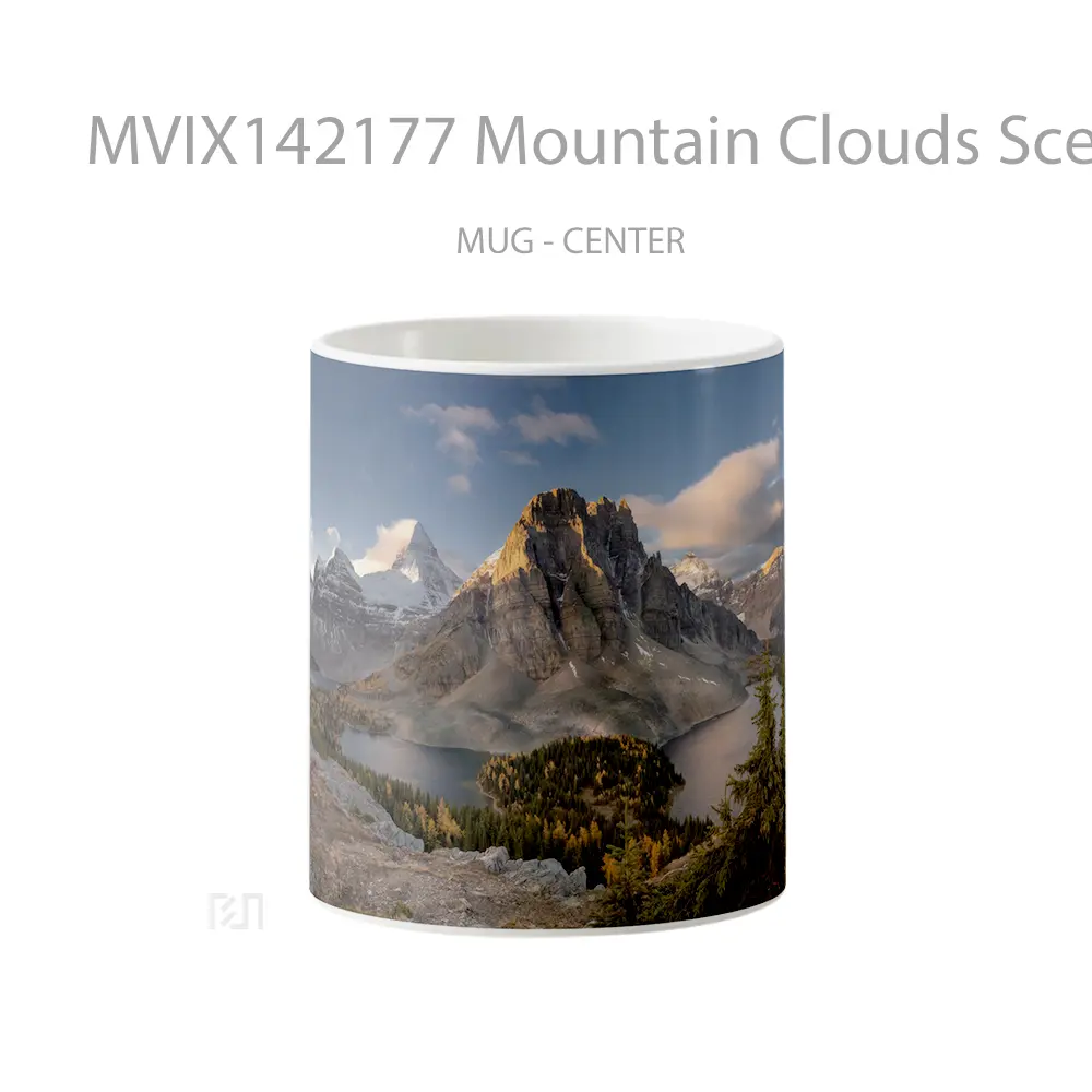 Mug Mountain Clouds Scenery Landscape Gelas Pemandangan Alam