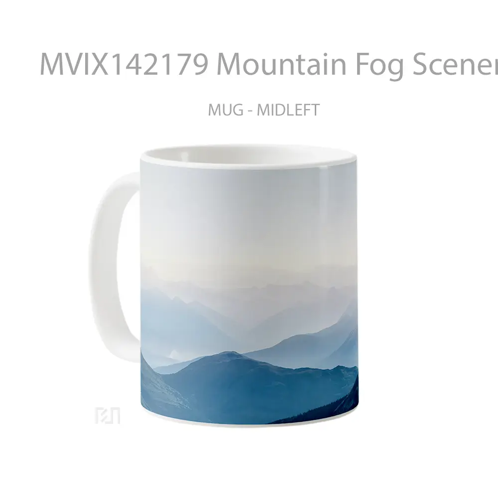 Mug Mountain Fog Scenery Samsung Gelas Pemandangan Alam - All-side / Desain