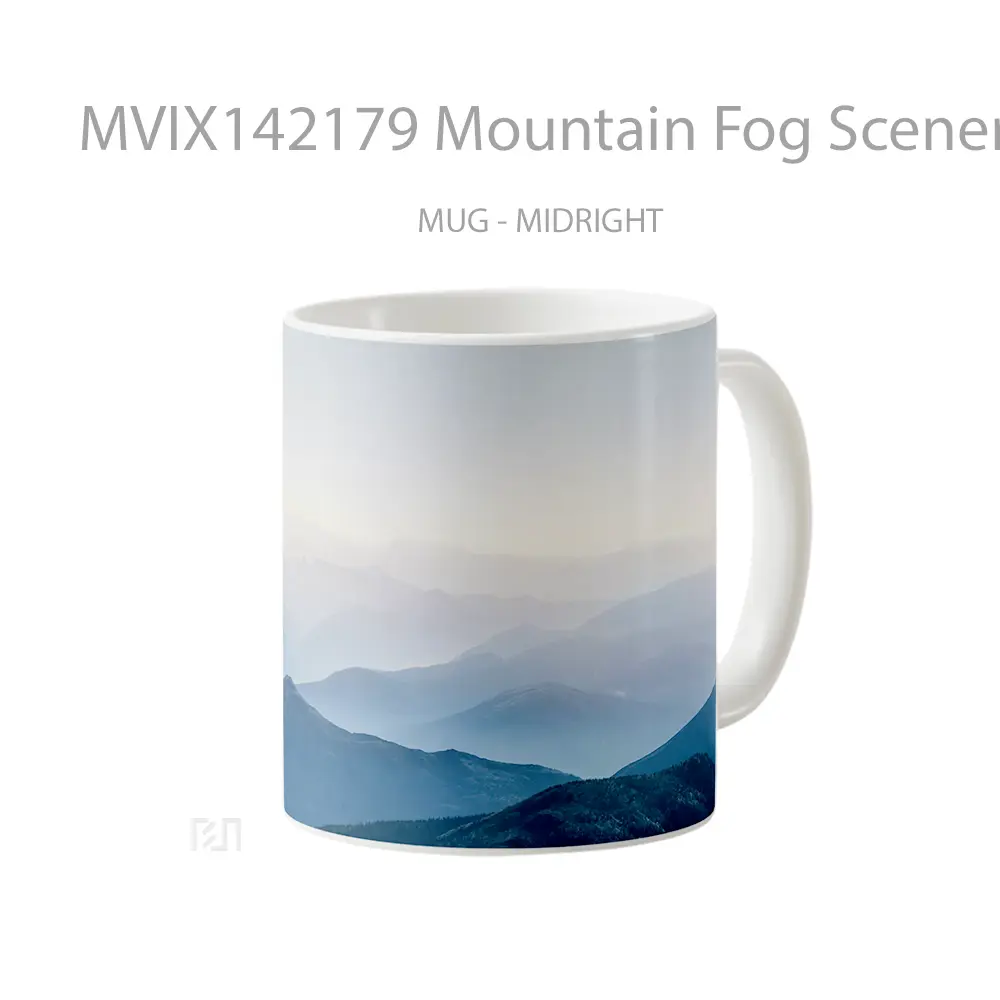 Mug Mountain Fog Scenery Samsung Gelas Pemandangan Alam - All-side / Desain