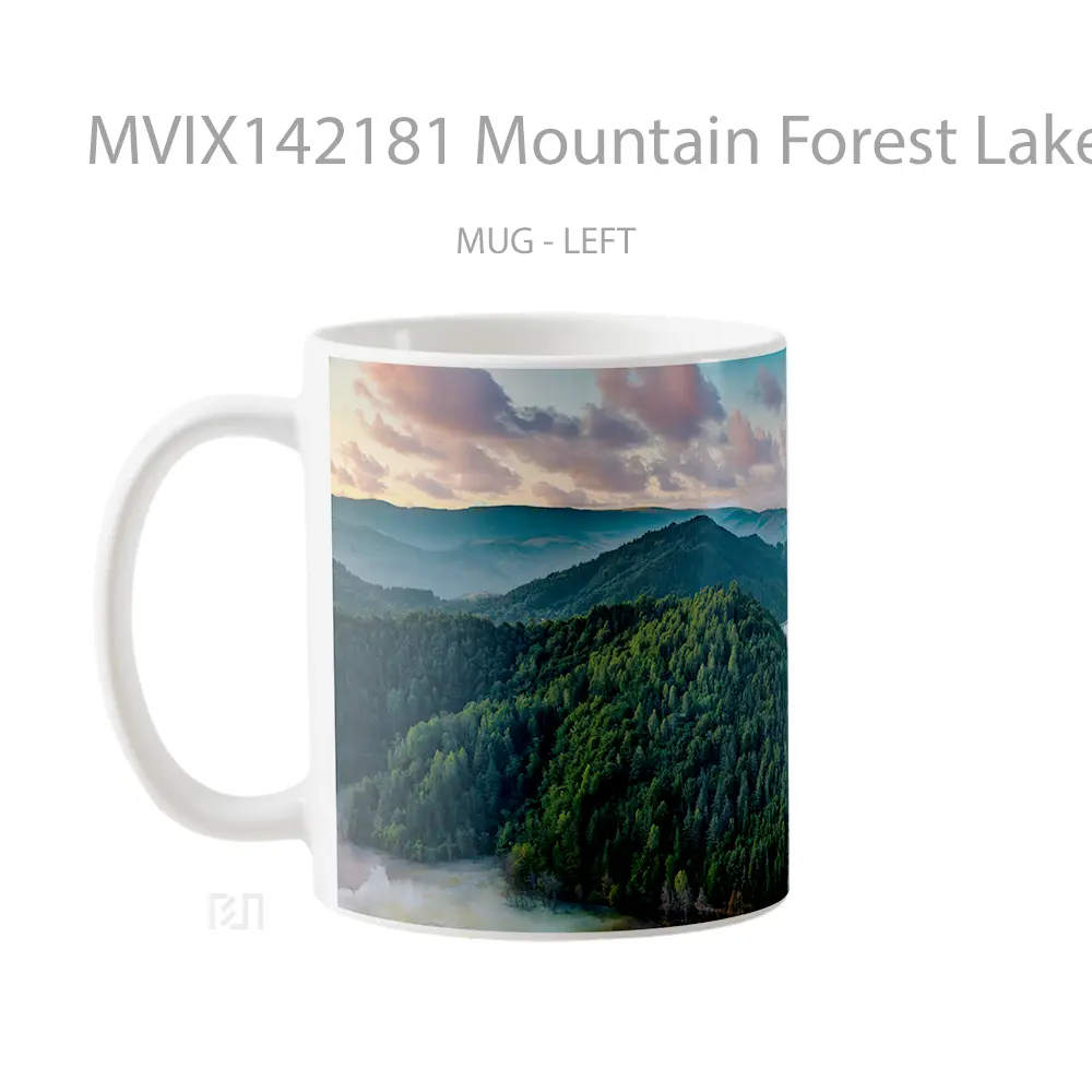 Mug Mountain Forest Lake Nature Landscape Scenery Gelas Pemandangan Alam - All-side / Desain