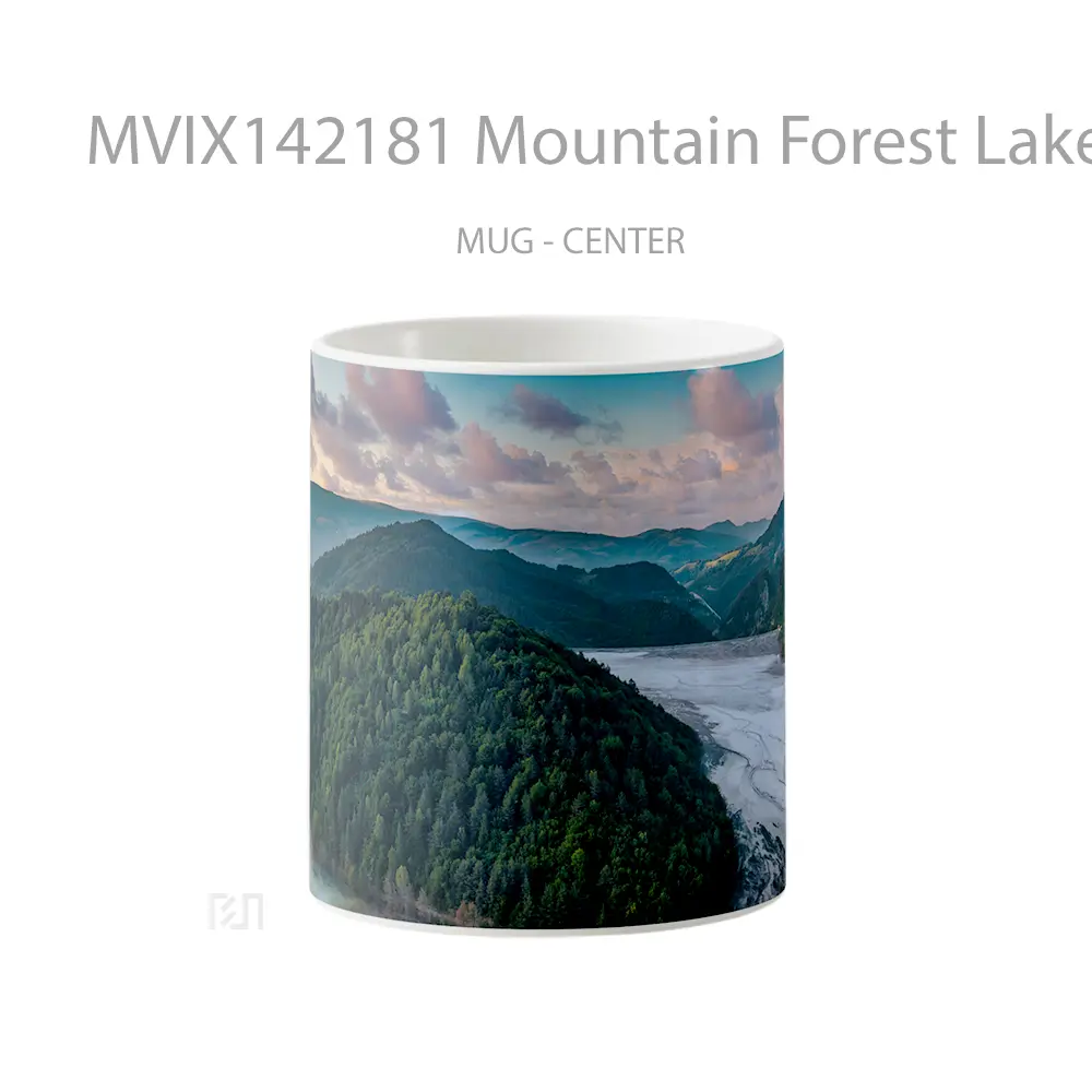 Mug Mountain Forest Lake Nature Landscape Scenery Gelas Pemandangan Alam