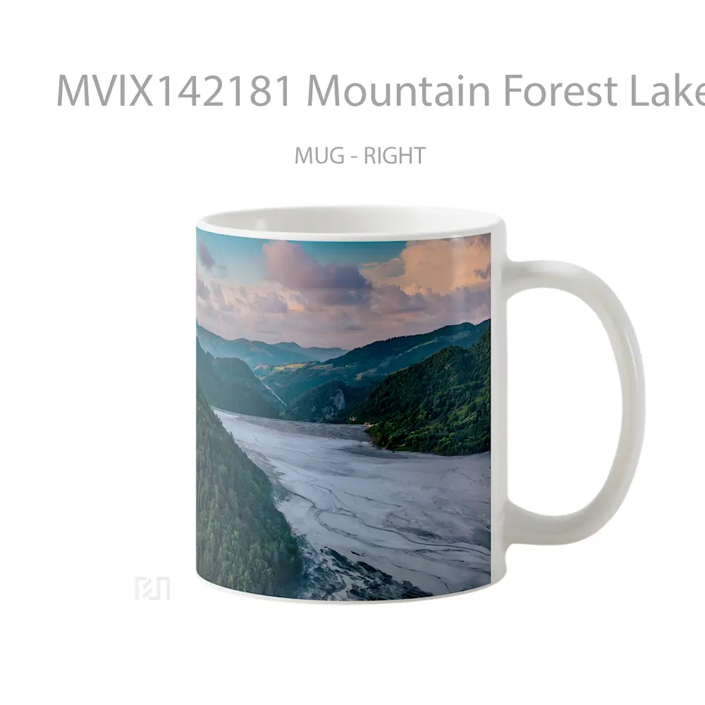 Mug Mountain Forest Lake Nature Landscape Scenery Gelas Pemandangan Alam - All-side / Desain