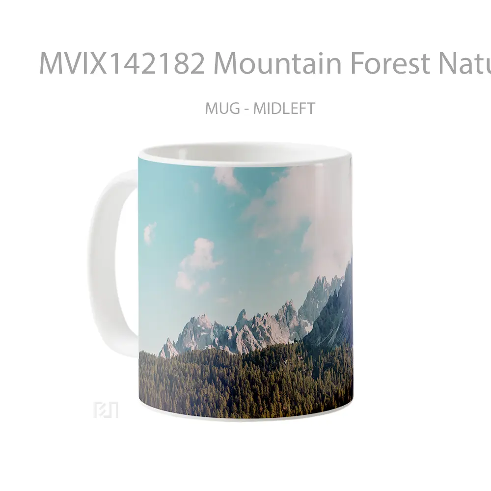Mug Mountain Forest Nature Scenery Gelas Pemandangan Alam - All-side / Desain