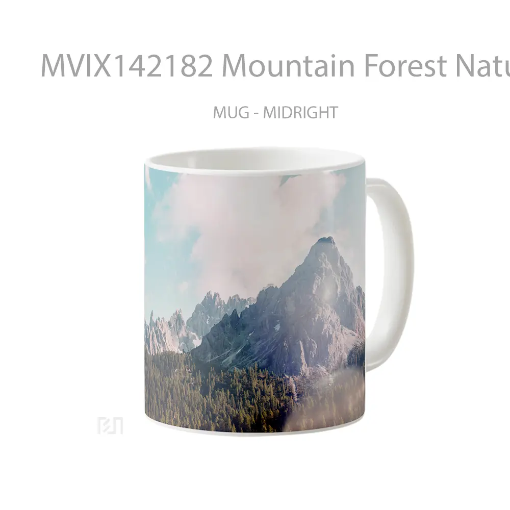 Mug Mountain Forest Nature Scenery Gelas Pemandangan Alam - All-side / Desain