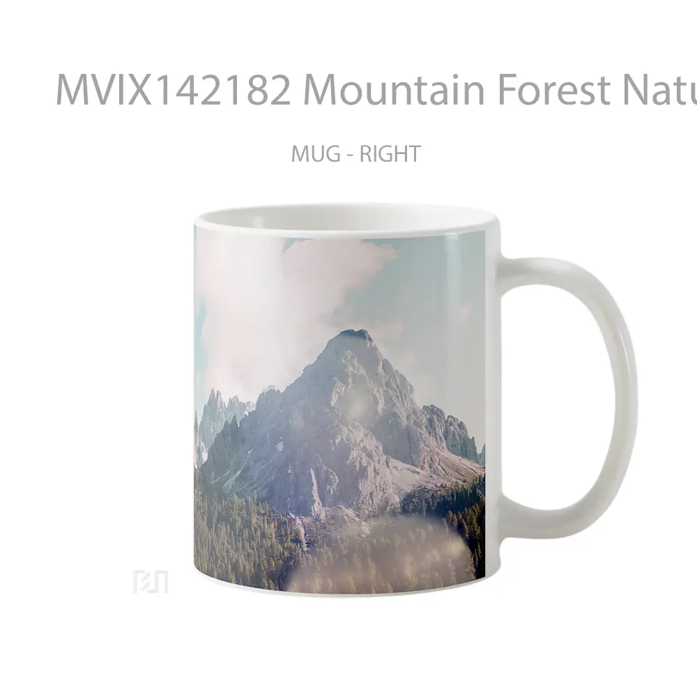 Mug Mountain Forest Nature Scenery Gelas Pemandangan Alam - All-side / Desain