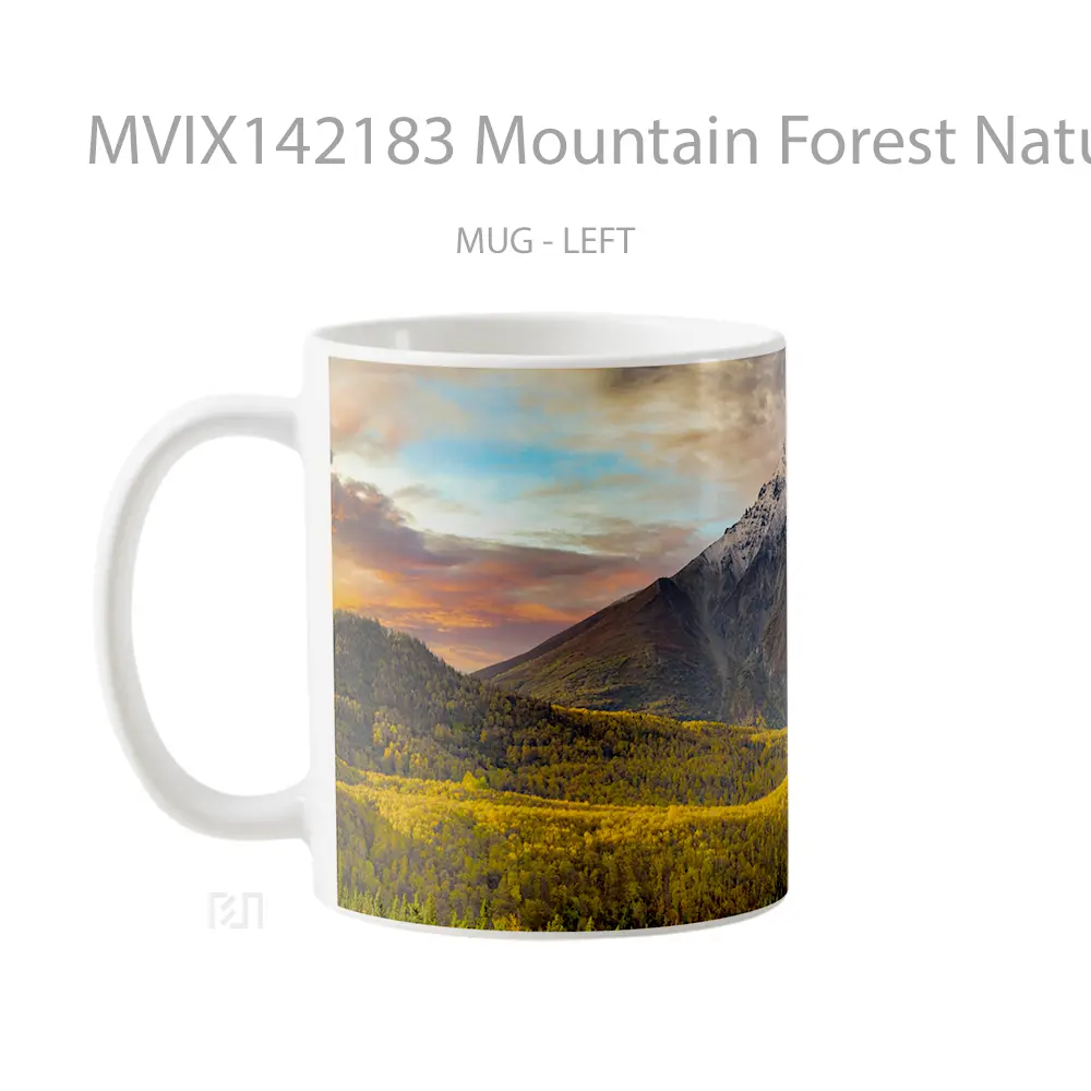 Mug Mountain Forest Nature Scenery Gelas Pemandangan Alam - All-side / Desain