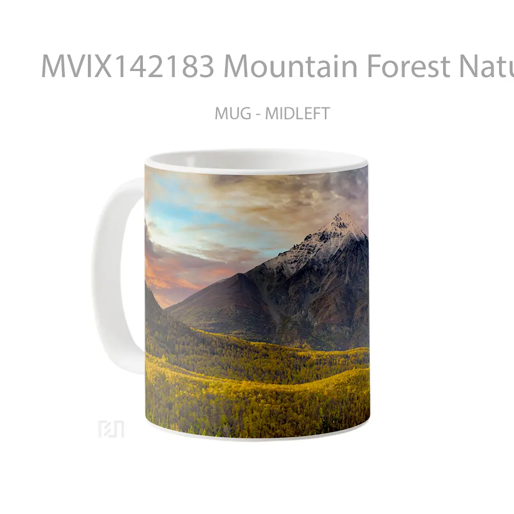 Mug Mountain Forest Nature Scenery Gelas Pemandangan Alam - All-side / Desain