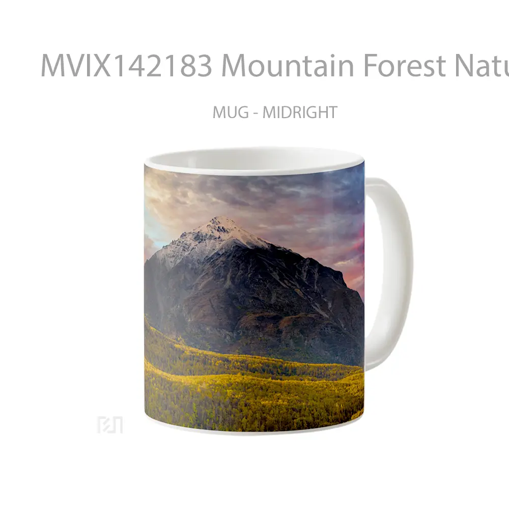 Mug Mountain Forest Nature Scenery Gelas Pemandangan Alam - All-side / Desain