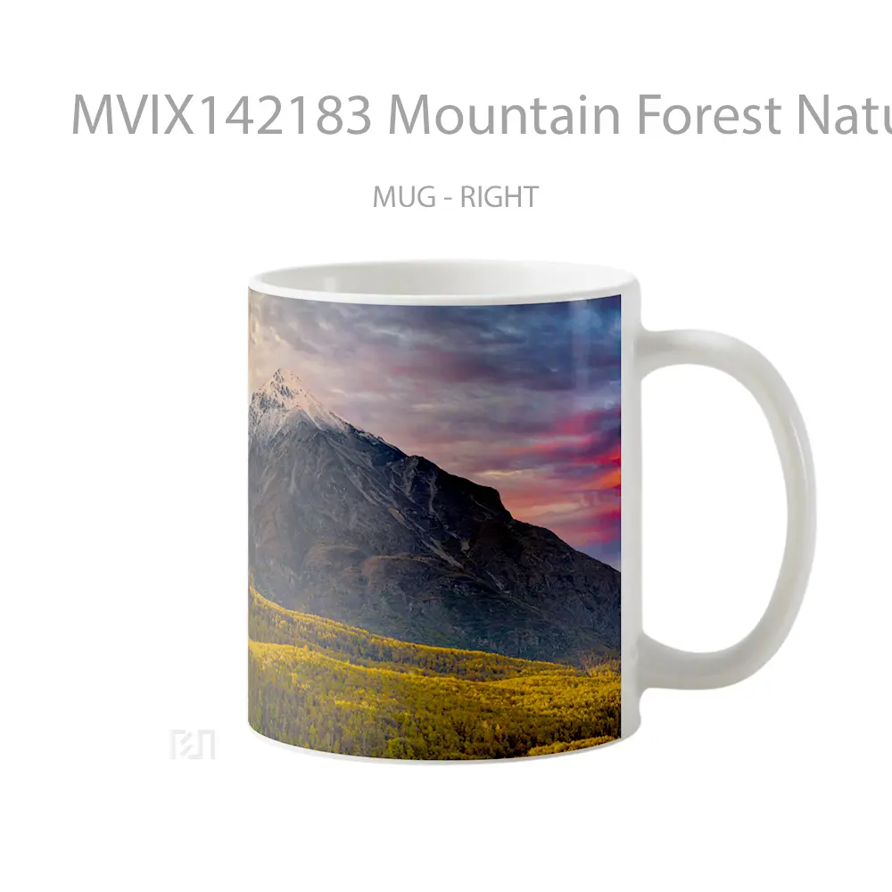 Mug Mountain Forest Nature Scenery Gelas Pemandangan Alam - All-side / Desain