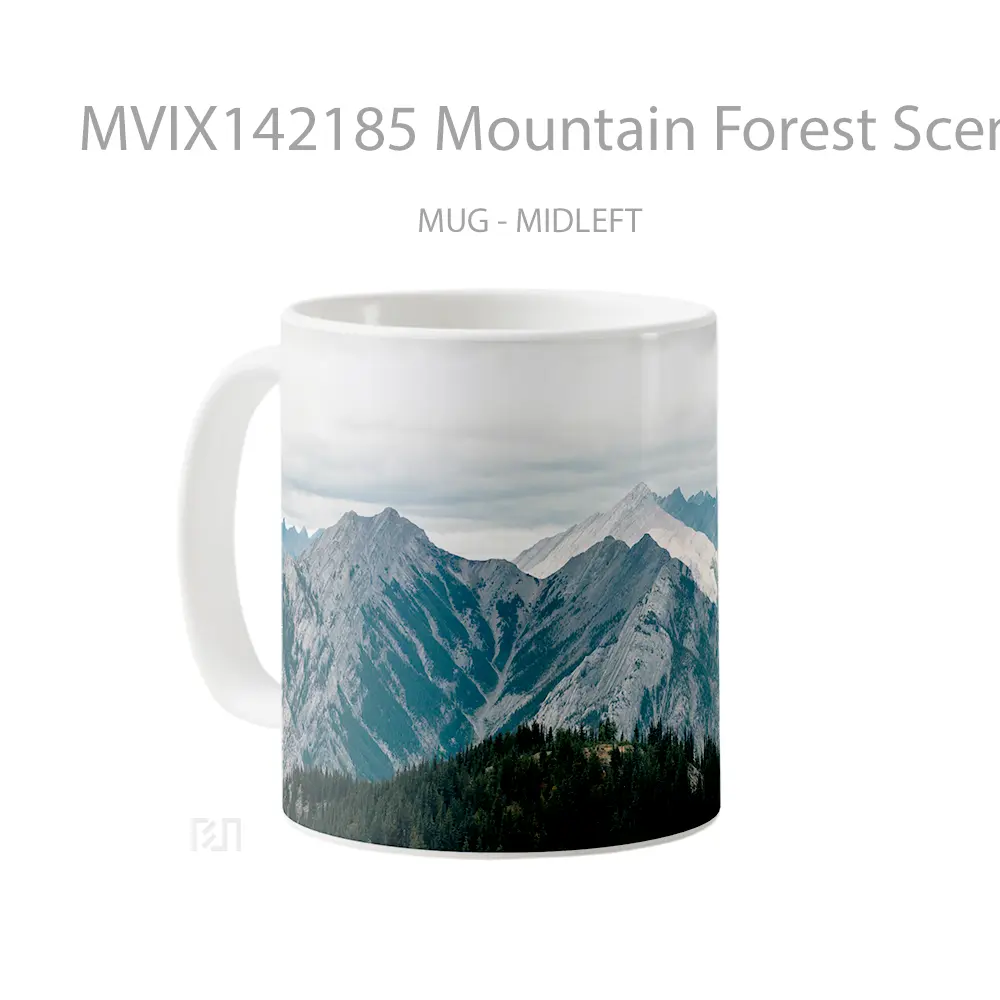 Mug Mountain Forest Scenery Gelas Pemandangan Alam - All-side / Desain