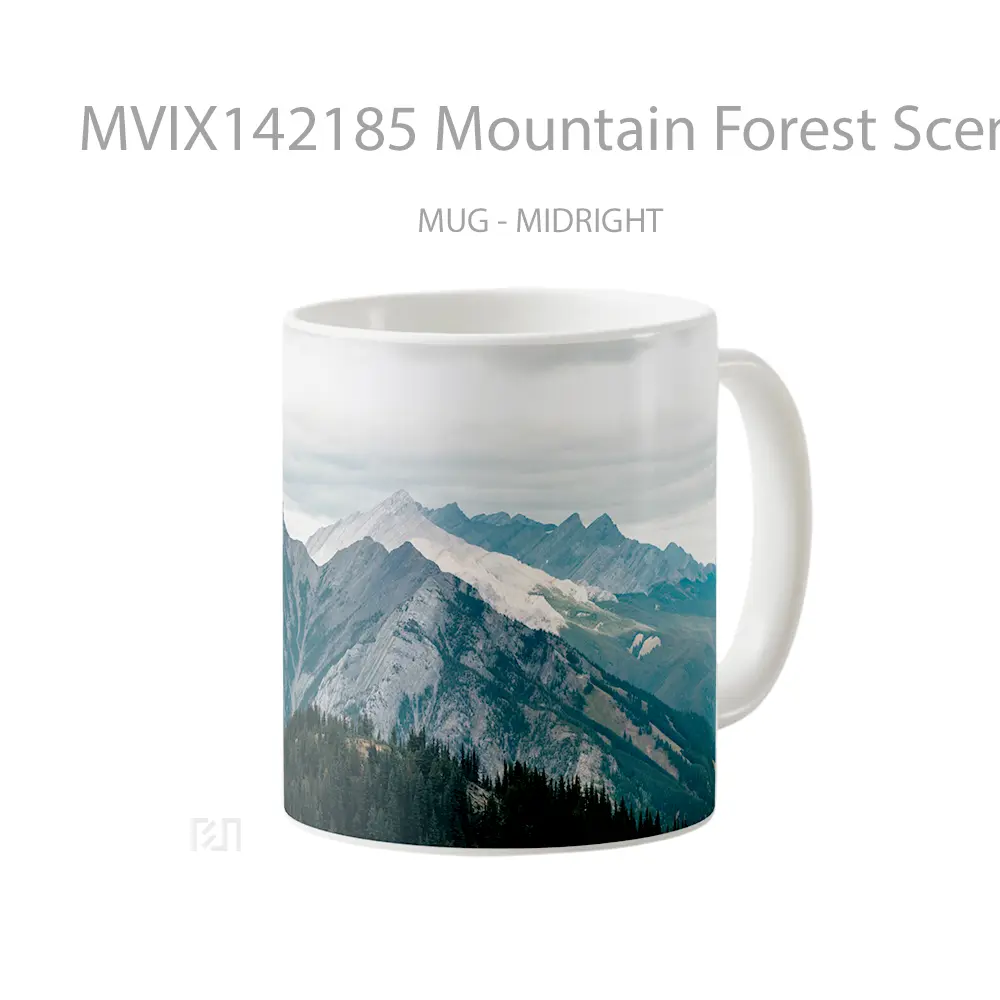 Mug Mountain Forest Scenery Gelas Pemandangan Alam - All-side / Desain