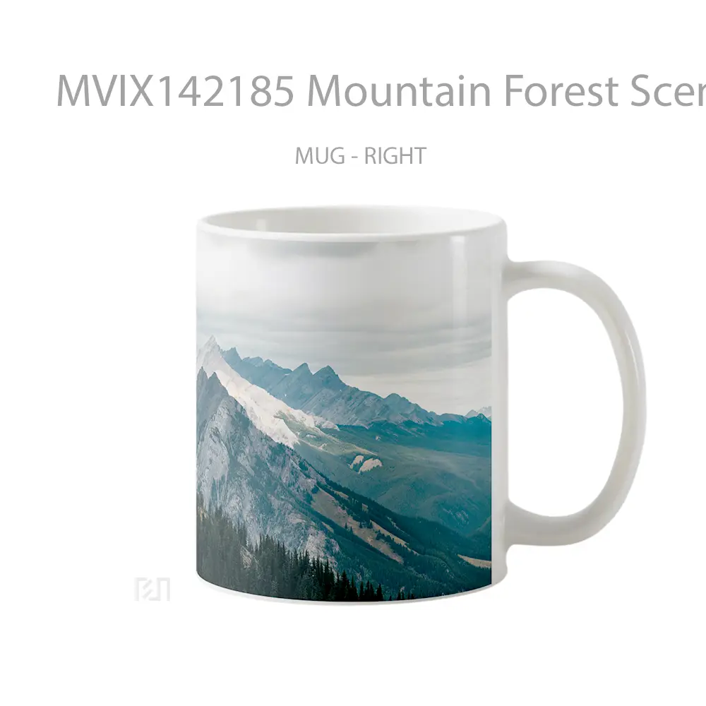 Mug Mountain Forest Scenery Gelas Pemandangan Alam - All-side / Desain