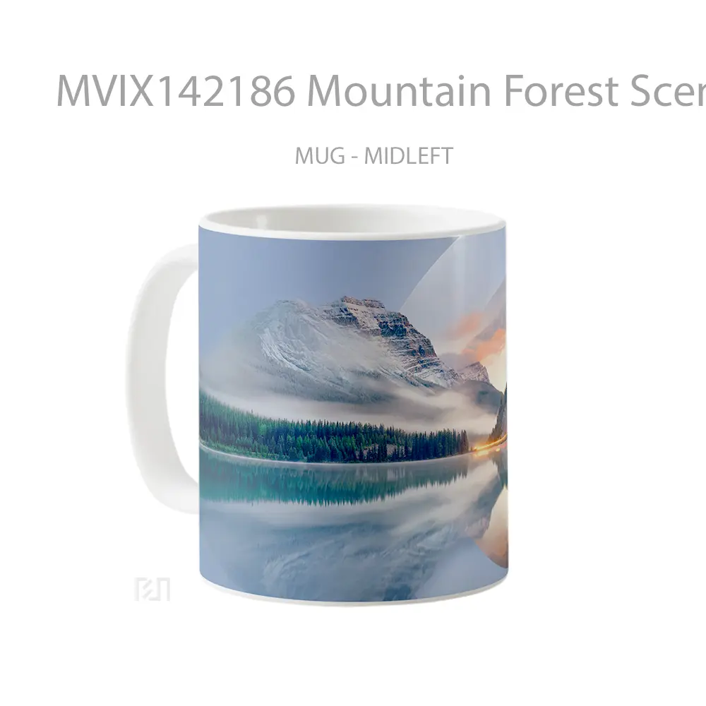 Mug Mountain Forest Scenery Huawei Mate Background Gelas Pemandangan Alam - All-side / Desain