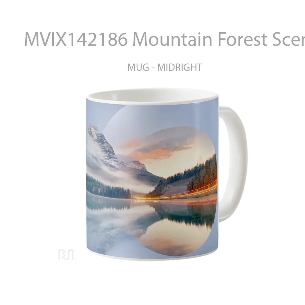 Mug Mountain Forest Scenery Huawei Mate Background Gelas Pemandangan Alam - All-side / Desain