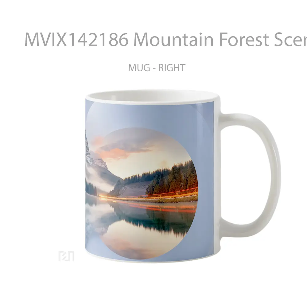 Mug Mountain Forest Scenery Huawei Mate Background Gelas Pemandangan Alam - All-side / Desain