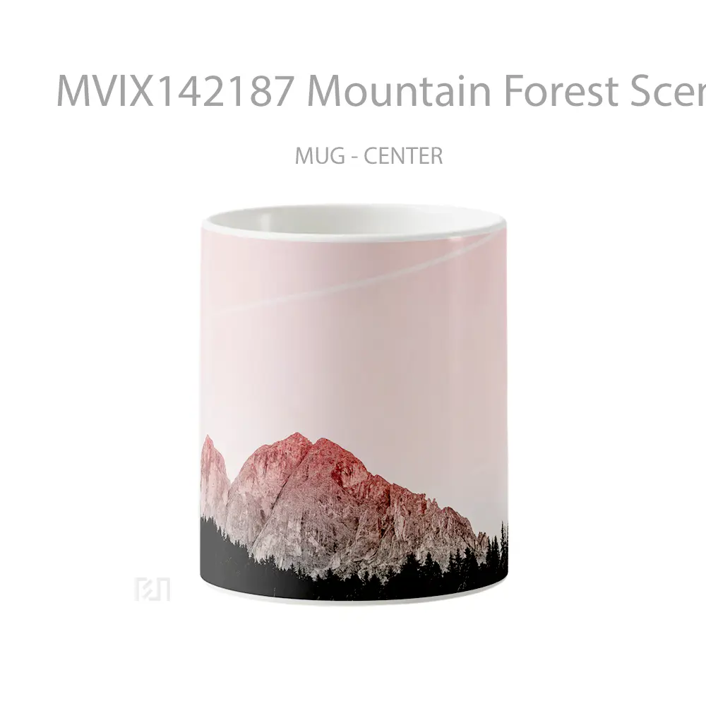 Mug Mountain Forest Scenery Landscape Gelas Pemandangan Alam