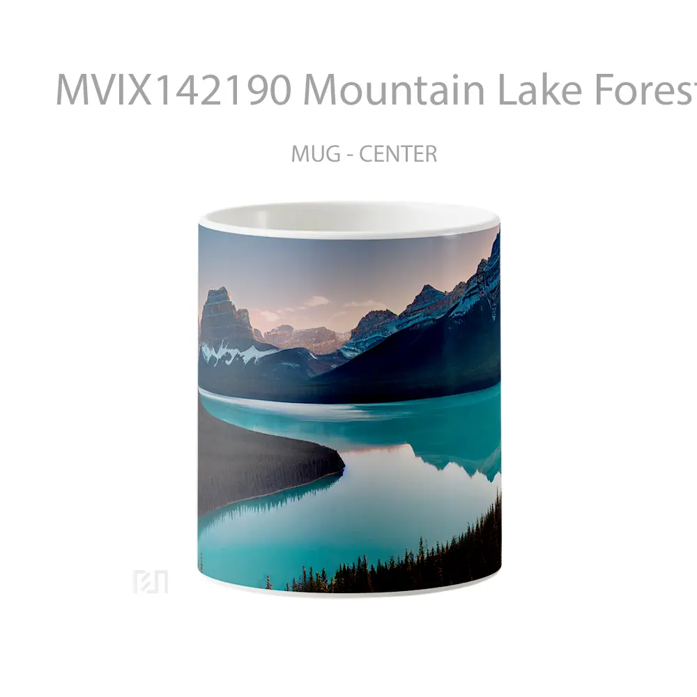 Mug Mountain Lake Forest Nature Scenery Gelas Pemandangan Alam