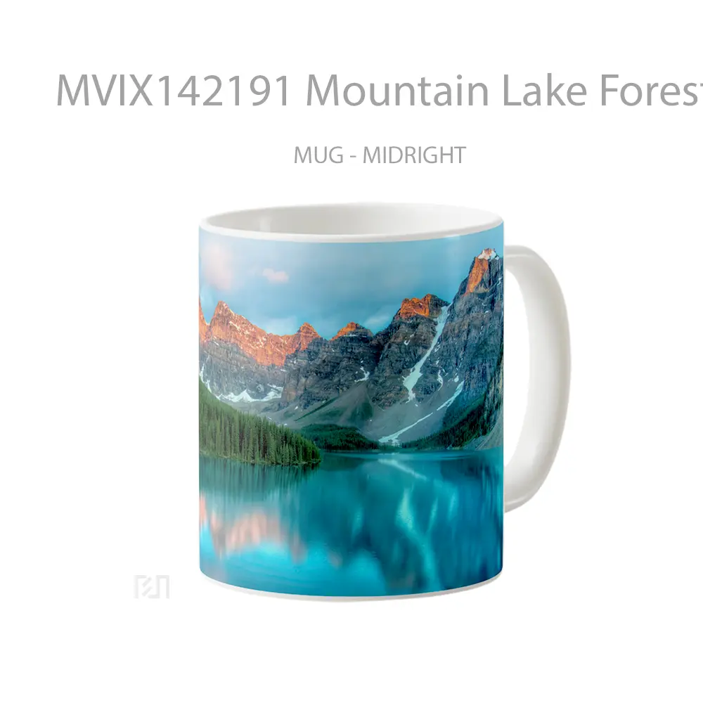 Mug Mountain Lake Forest Nature Scenery Gelas Pemandangan Alam - All-side / Desain