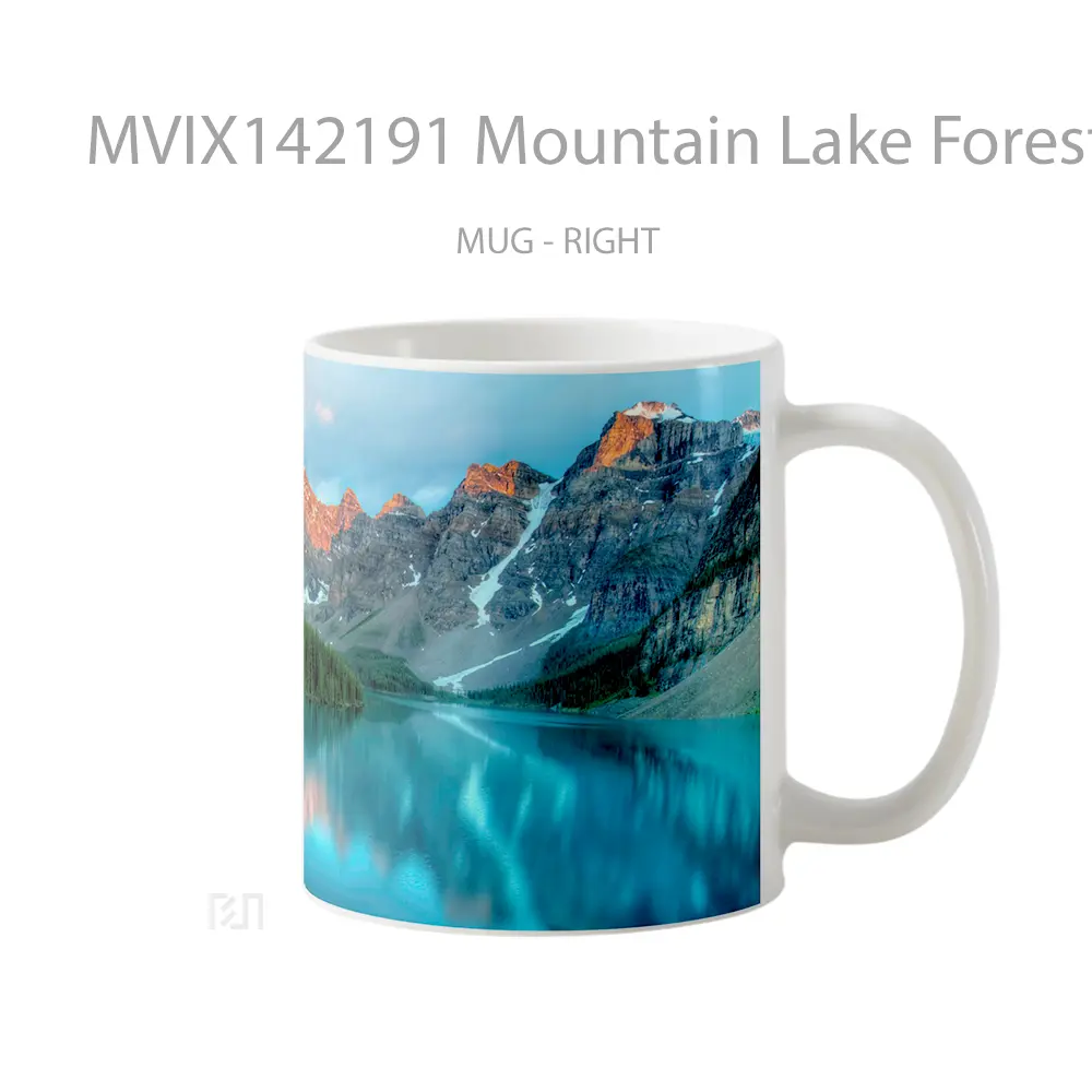 Mug Mountain Lake Forest Nature Scenery Gelas Pemandangan Alam - All-side / Desain