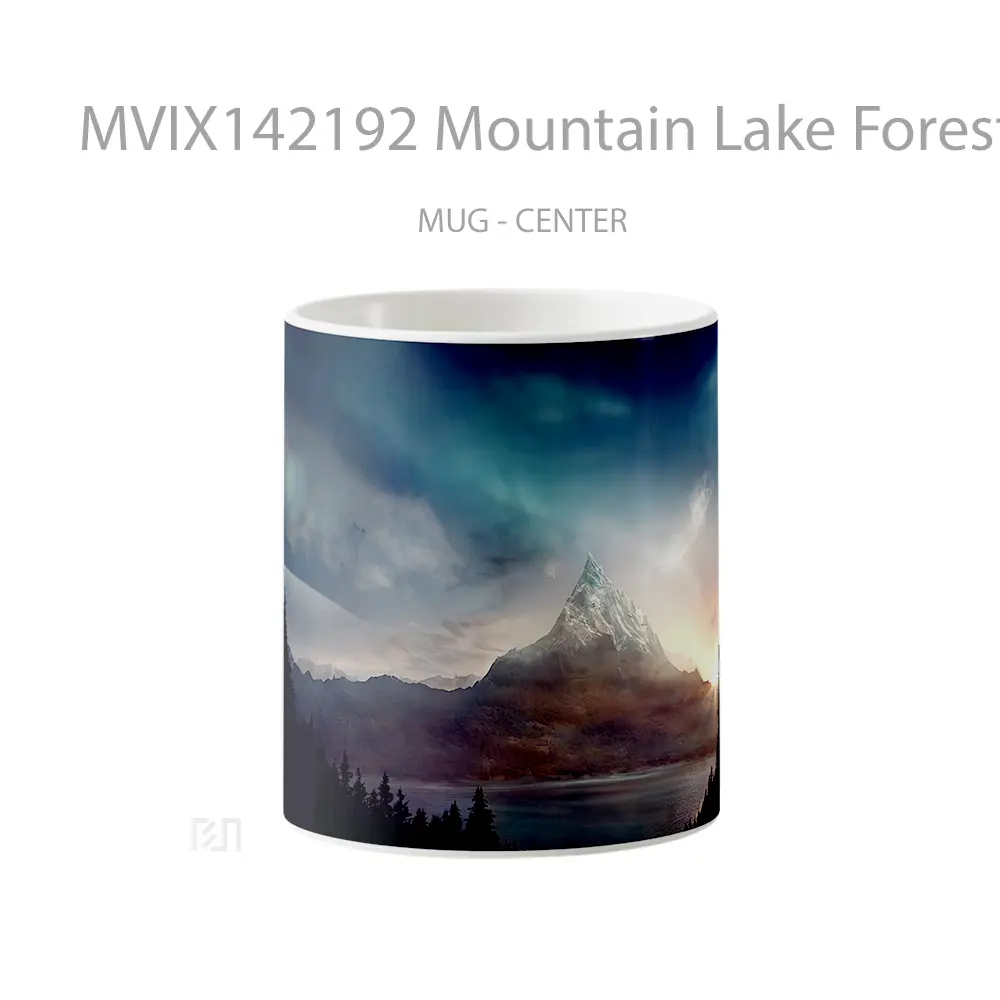 Mug Mountain Lake Forest Scenery Gelas Pemandangan Alam