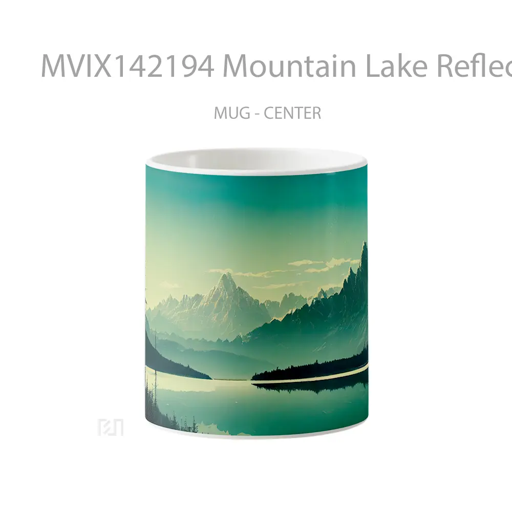 Mug Mountain Lake Reflection Nature Scenery Gelas Pemandangan Alam