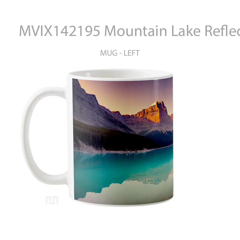 Mug Mountain Lake Reflection Scenery Banff National Park Gelas Pemandangan Alam - All-side / Desain
