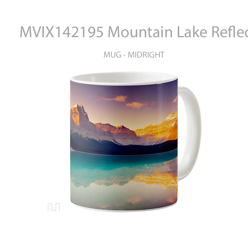 Mug Mountain Lake Reflection Scenery Banff National Park Gelas Pemandangan Alam - All-side / Desain
