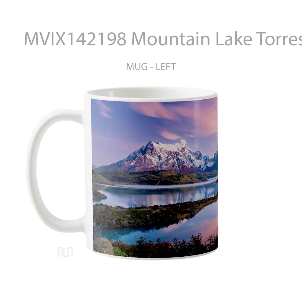 Mug Mountain Lake Torres Del Paine Nature Scenery Gelas Pemandangan Alam - All-side / Desain