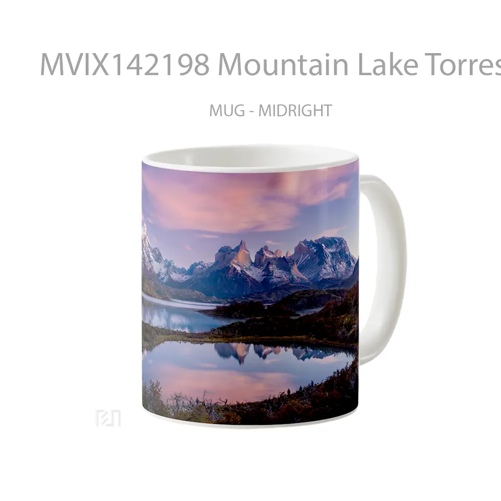Mug Mountain Lake Torres Del Paine Nature Scenery Gelas Pemandangan Alam - All-side / Desain