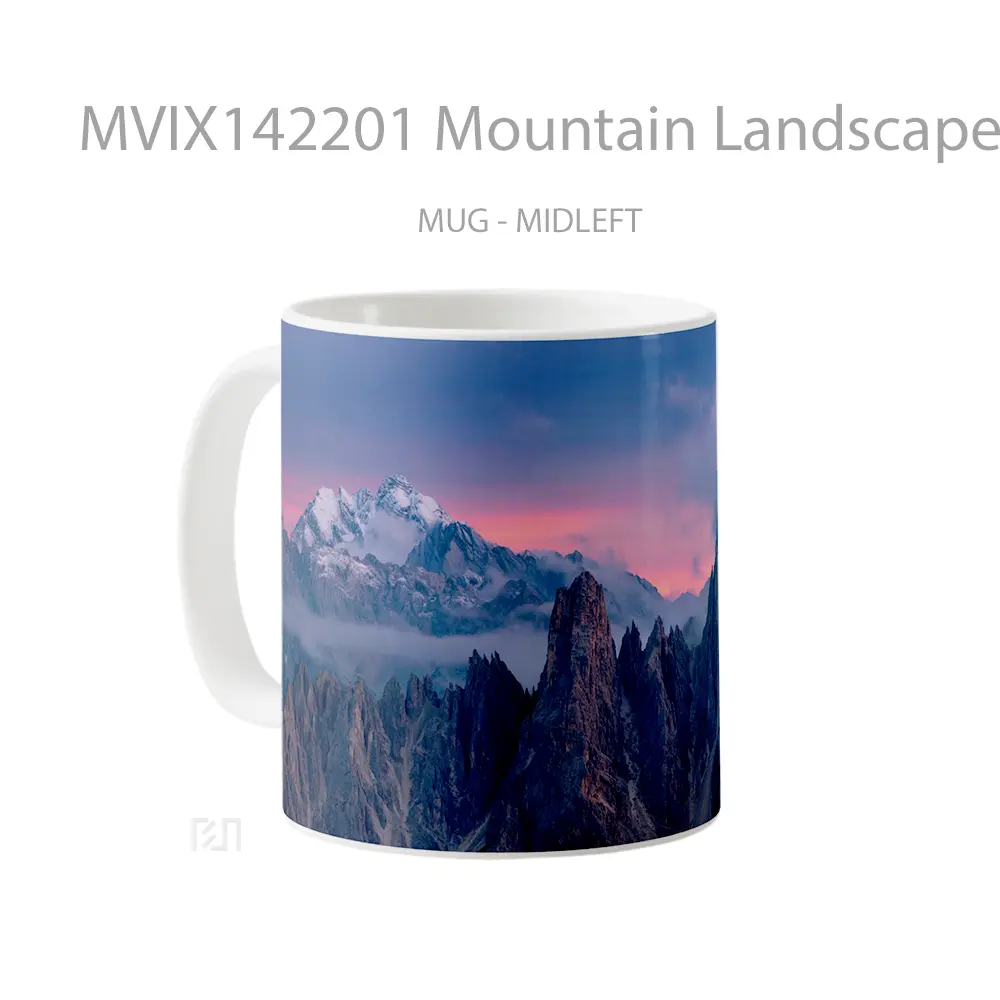 Mug Mountain Landscape Scenery Gelas Pemandangan Alam - All-side / Desain
