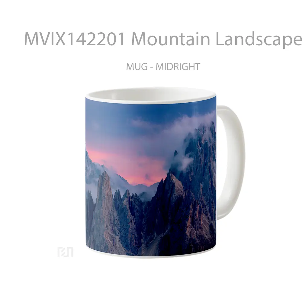 Mug Mountain Landscape Scenery Gelas Pemandangan Alam - All-side / Desain