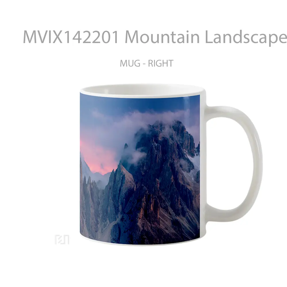 Mug Mountain Landscape Scenery Gelas Pemandangan Alam - All-side / Desain