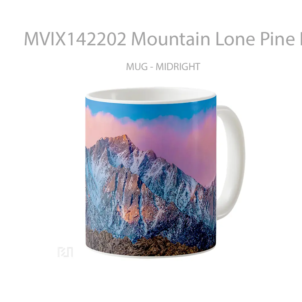 Mug Mountain Lone Pine Peak California Usa Scenery Gelas Pemandangan Alam - All-side / Desain