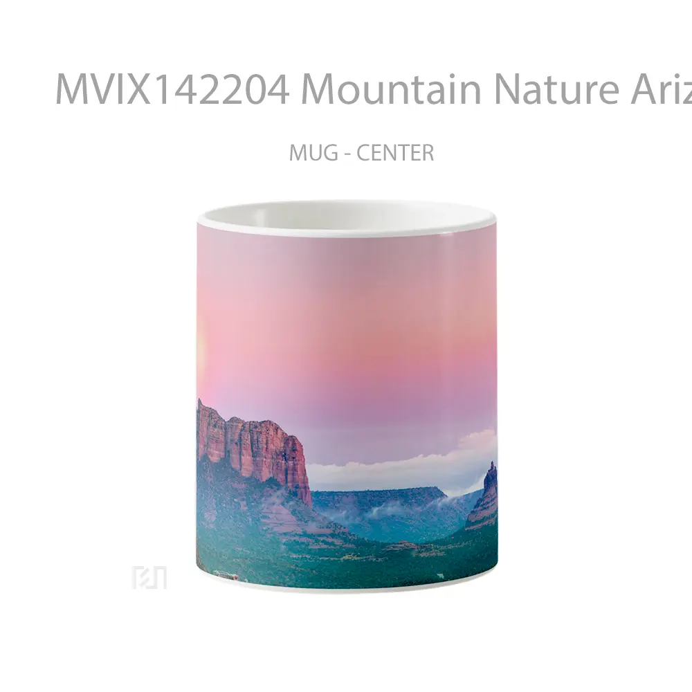 Mug Mountain Nature Arizona Usa Sunset Scenery Gelas Pemandangan Alam