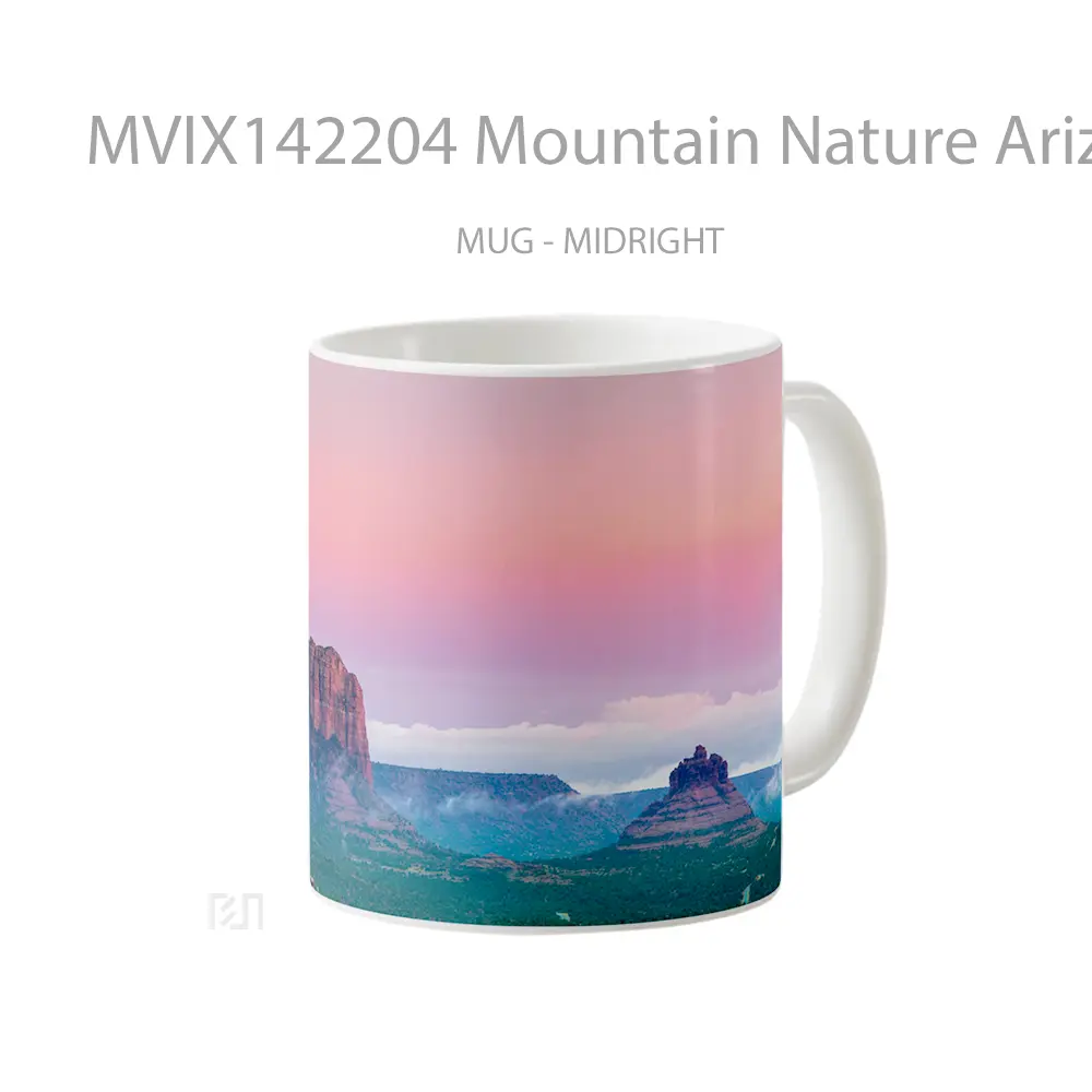 Mug Mountain Nature Arizona Usa Sunset Scenery Gelas Pemandangan Alam - All-side / Desain