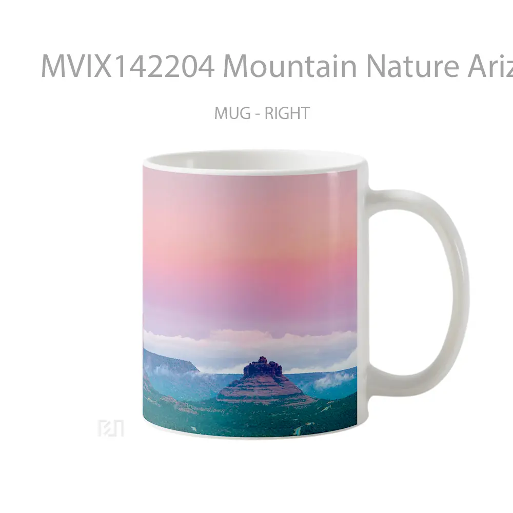 Mug Mountain Nature Arizona Usa Sunset Scenery Gelas Pemandangan Alam - All-side / Desain