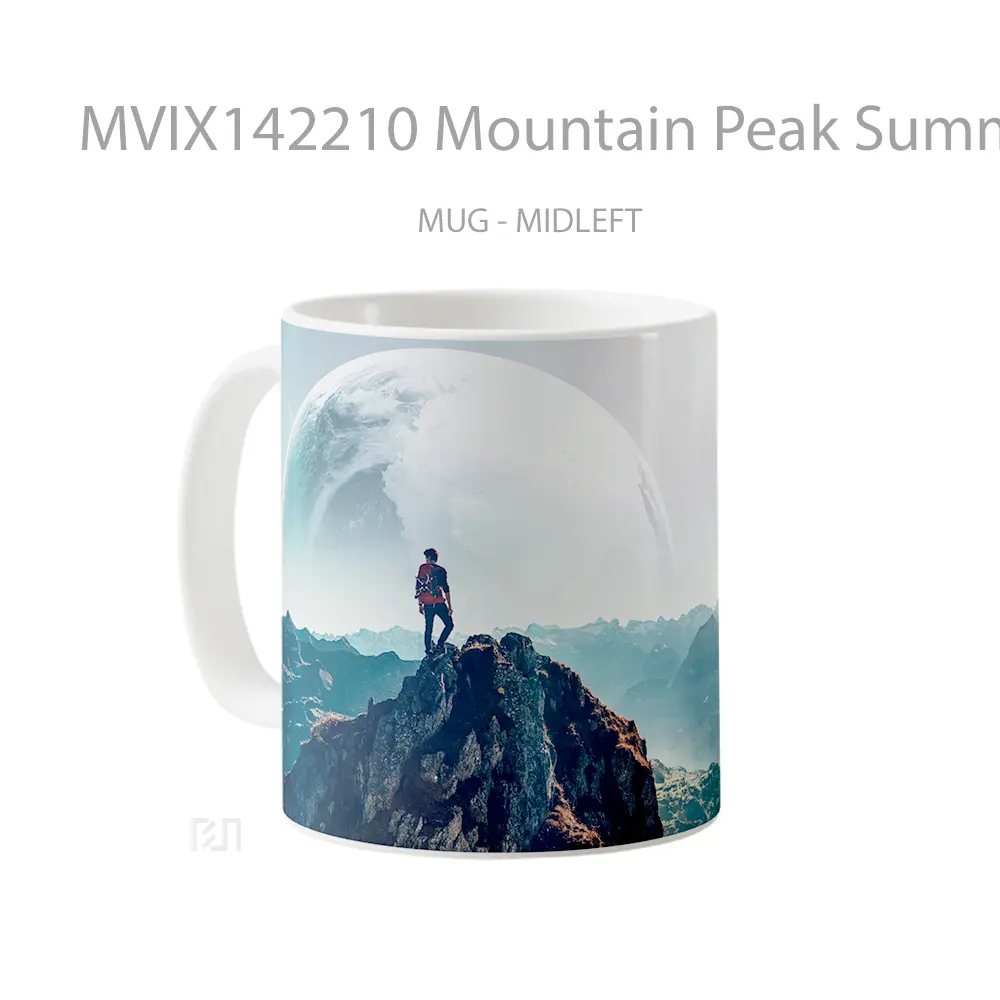 Mug Mountain Peak Summit Scenery Gelas Pemandangan Alam - All-side / Desain