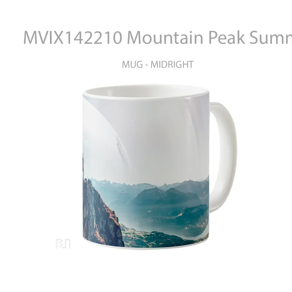 Mug Mountain Peak Summit Scenery Gelas Pemandangan Alam - All-side / Desain