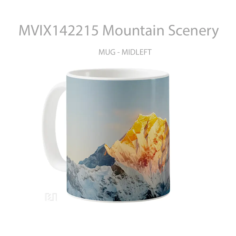 Mug Mountain Scenery Gelas Pemandangan Alam - All-side / Desain