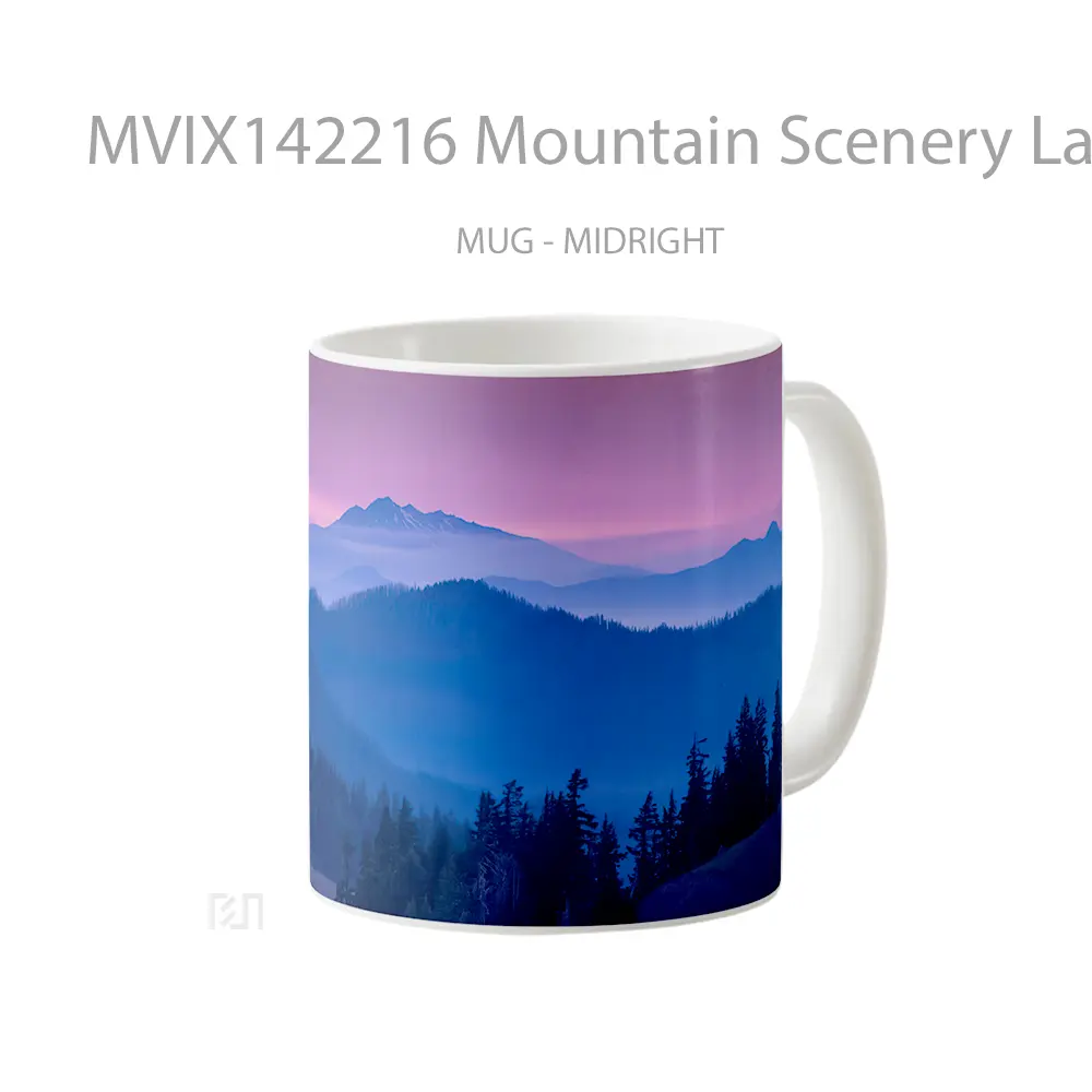 Mug Mountain Scenery Landscape Gelas Pemandangan Alam - All-side / Desain