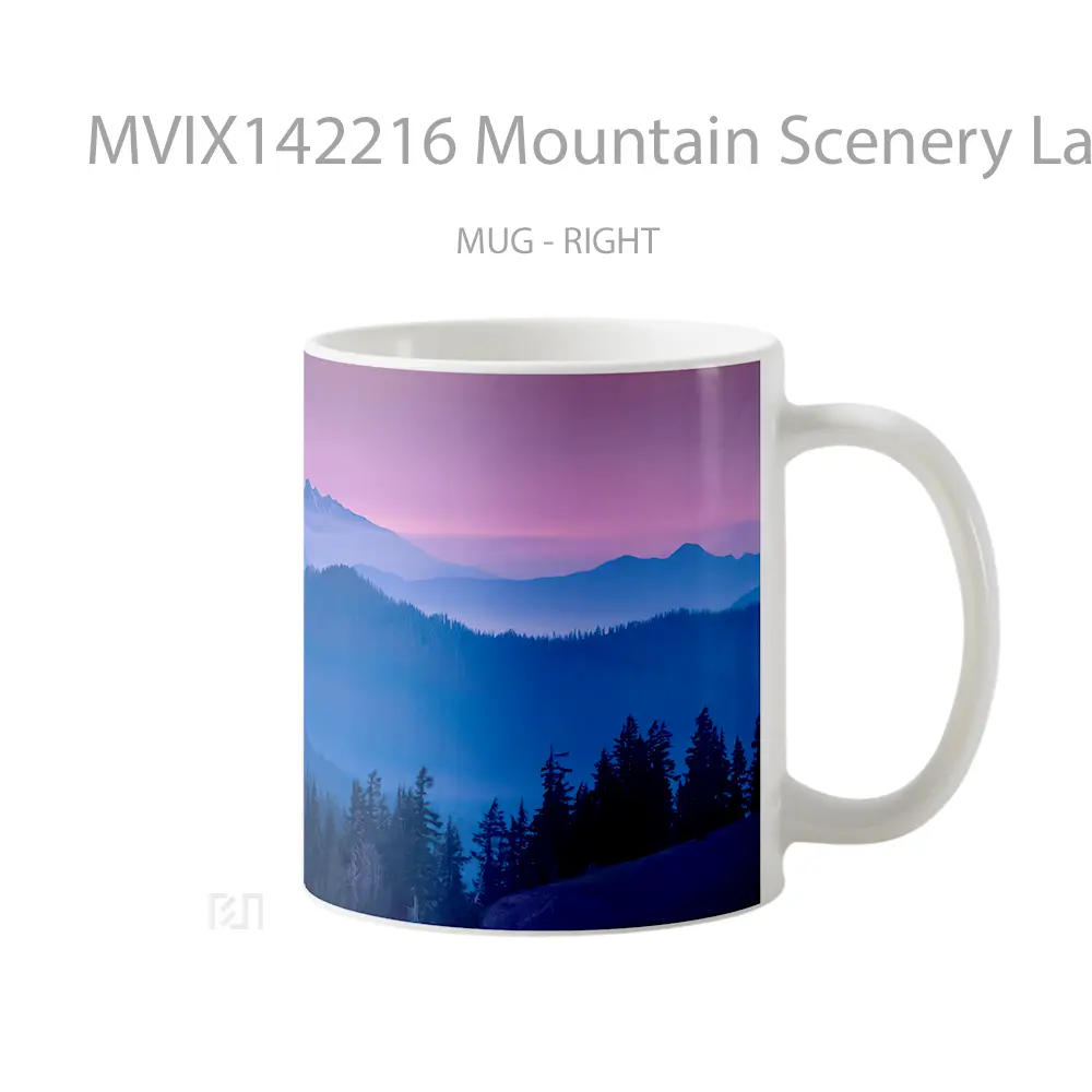 Mug Mountain Scenery Landscape Gelas Pemandangan Alam - All-side / Desain