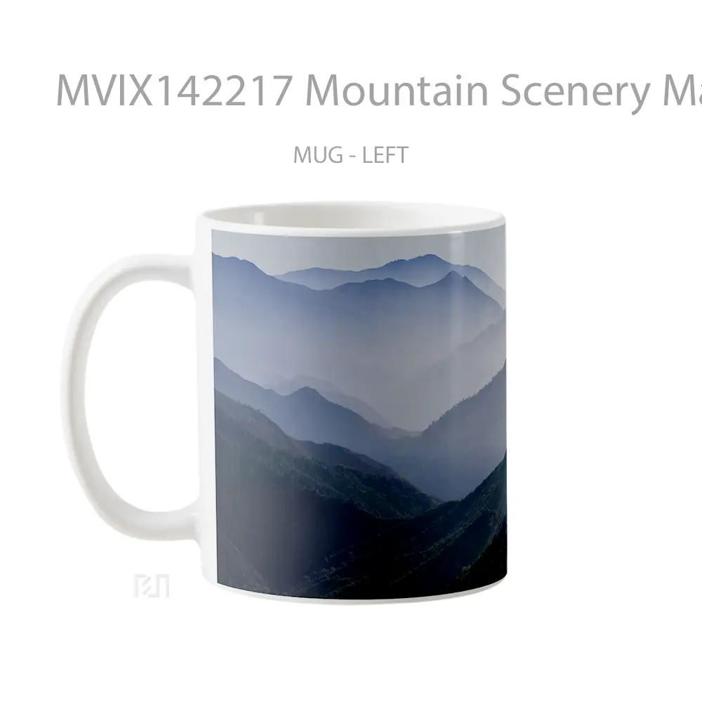 Mug Mountain Scenery Macos Gelas Pemandangan Alam - All-side / Desain