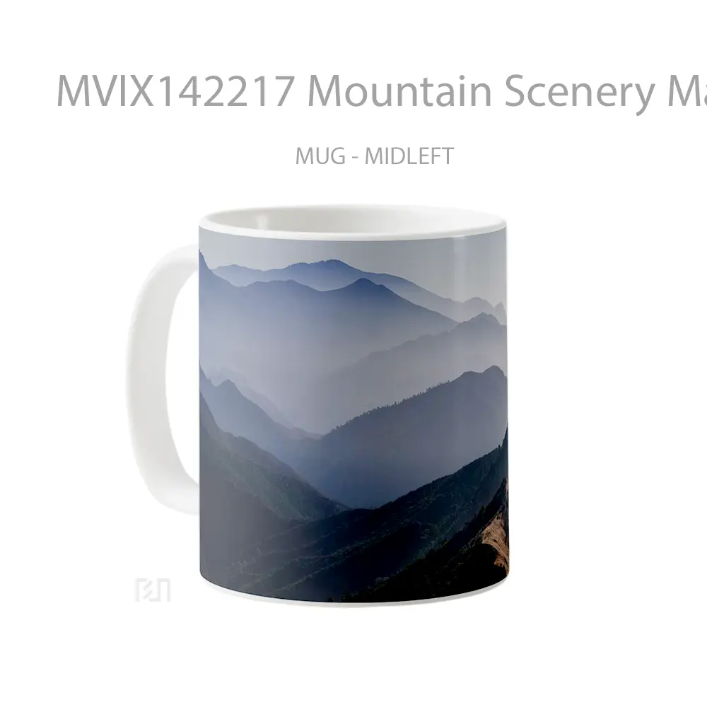 Mug Mountain Scenery Macos Gelas Pemandangan Alam - All-side / Desain