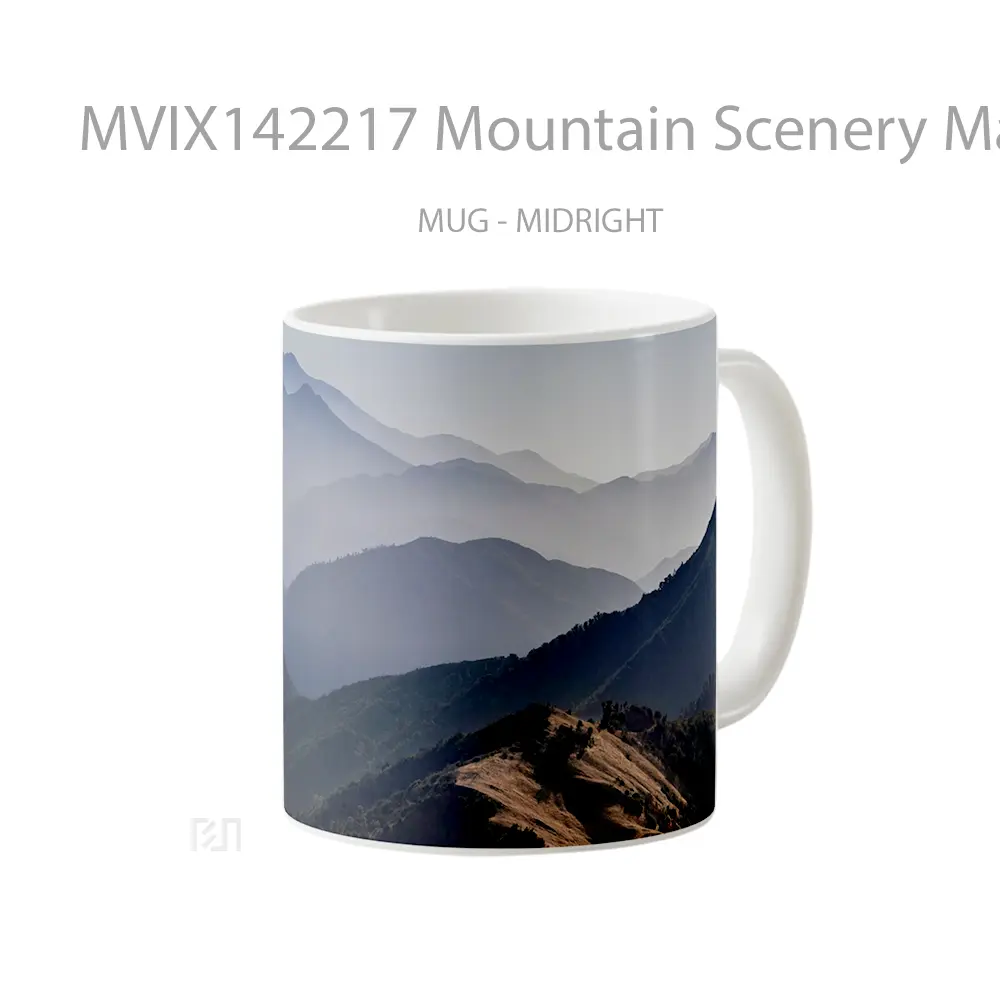 Mug Mountain Scenery Macos Gelas Pemandangan Alam - All-side / Desain