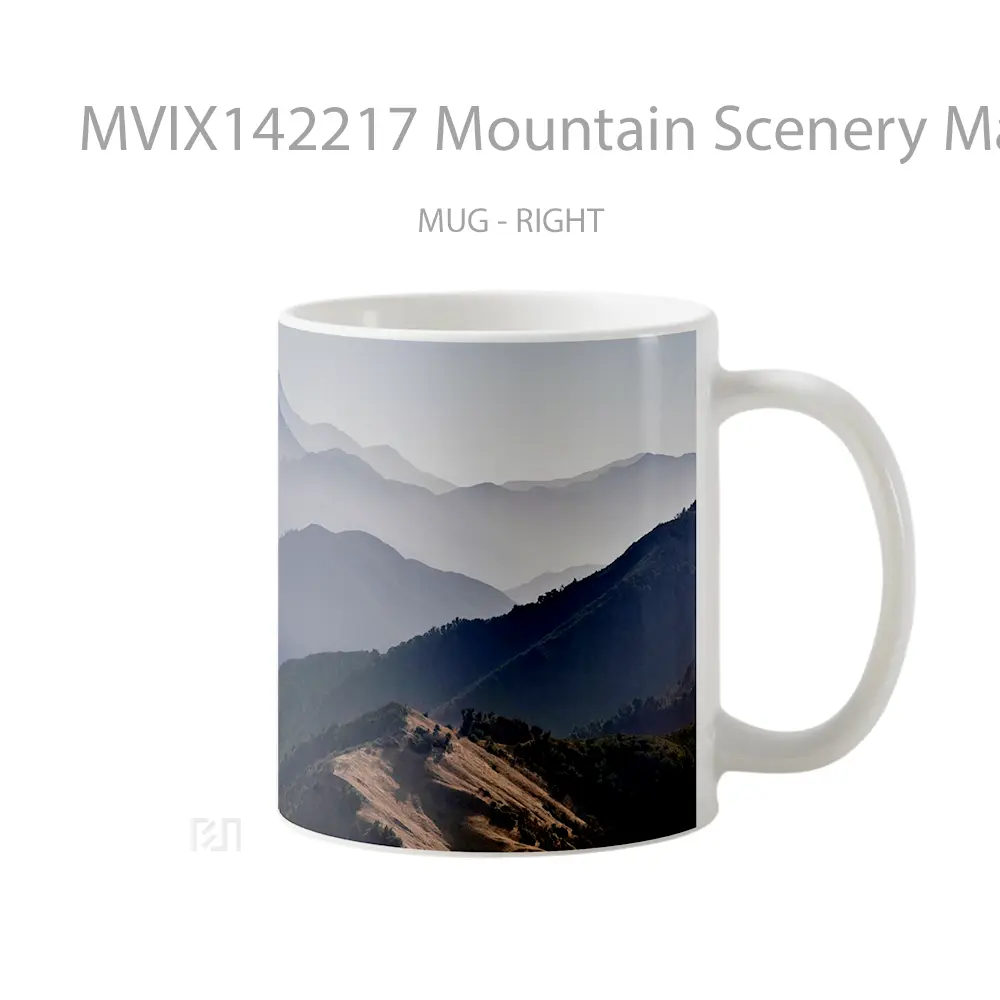 Mug Mountain Scenery Macos Gelas Pemandangan Alam - All-side / Desain